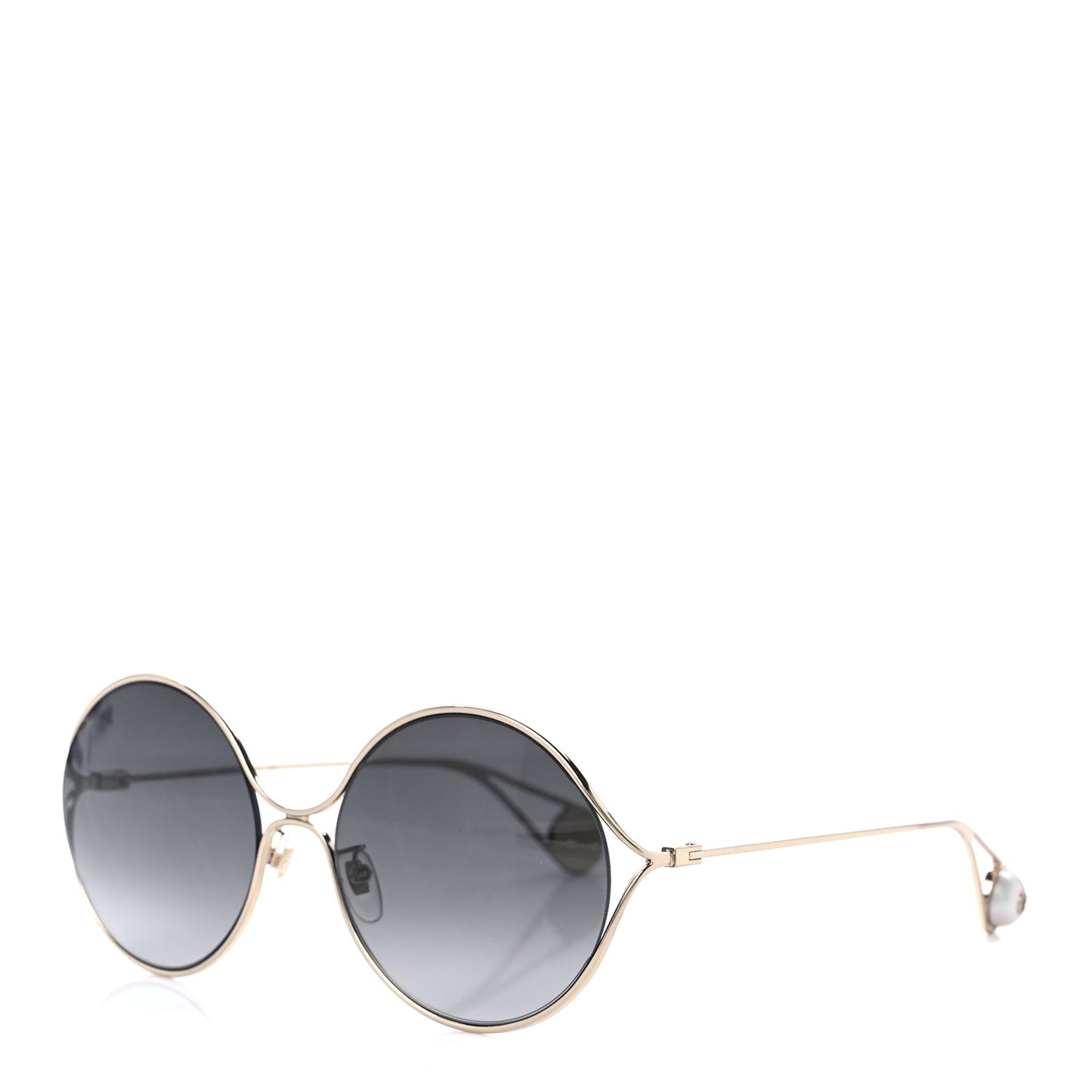 Metal Round Pearl Tip Sunglasses GG0253S Gold