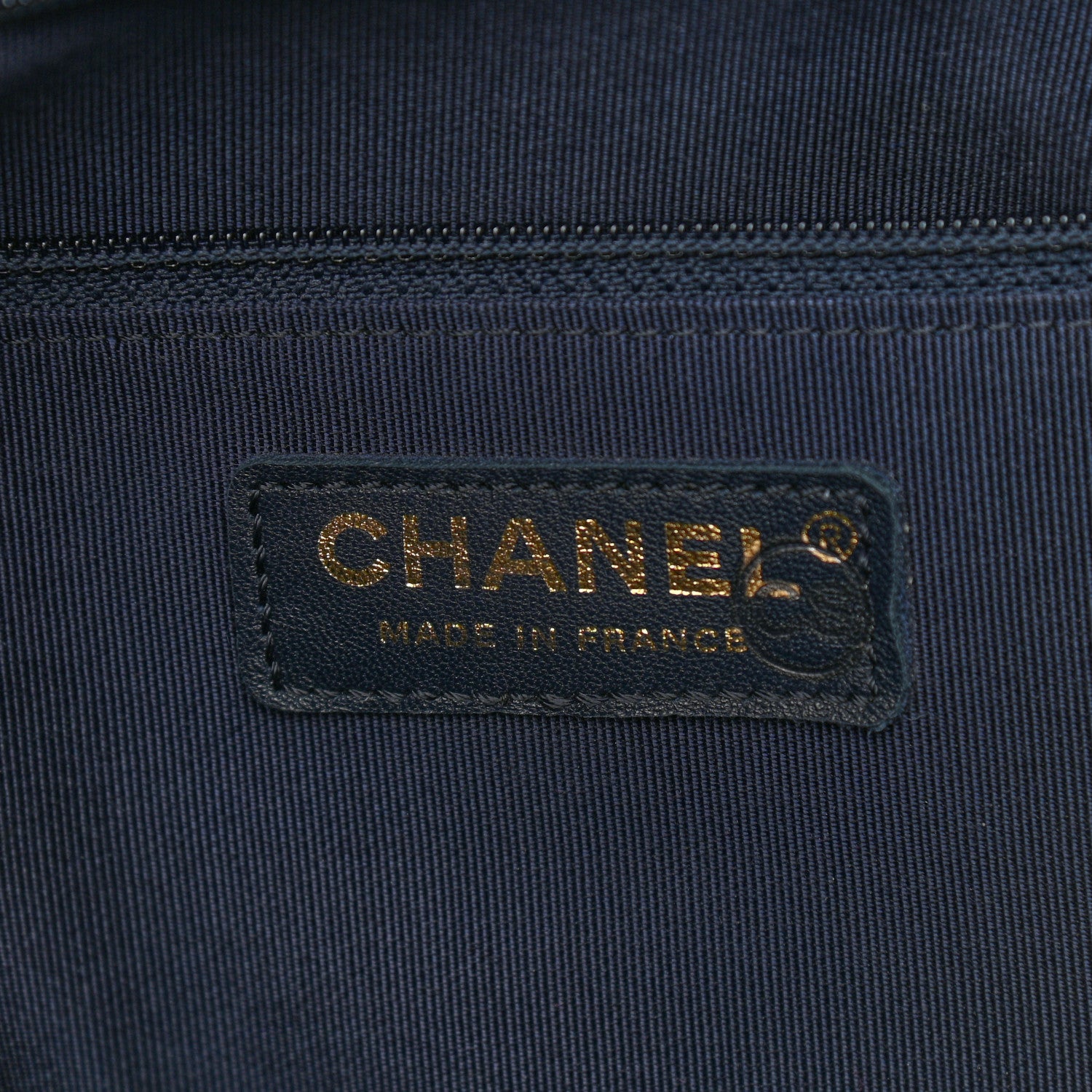 Chanel Caviar Quilted Large CC Shopping Tote Navy 6 of 11