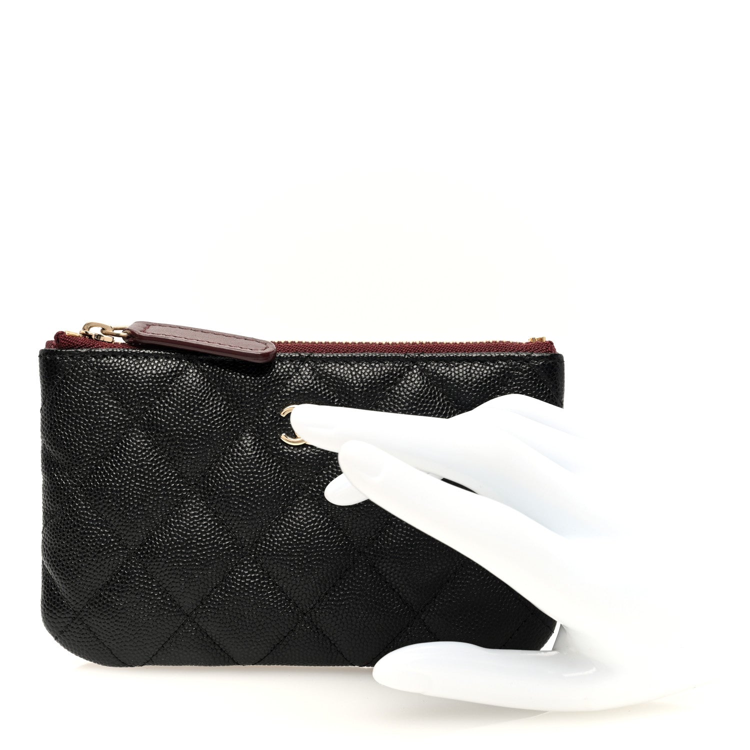 Chanel Caviar Quilted Small Cosmetic Case Black 2 of 7