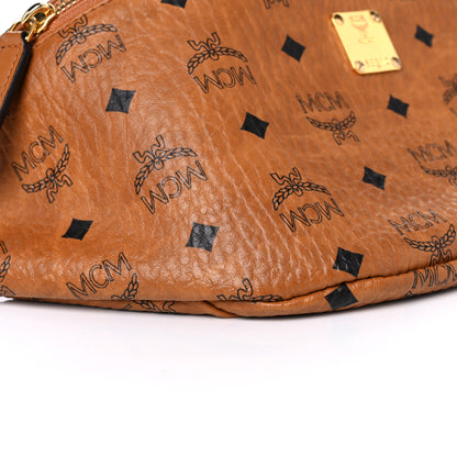 MCM Visetos Medium Fusten Belt Bag Cognac 8 of 10
