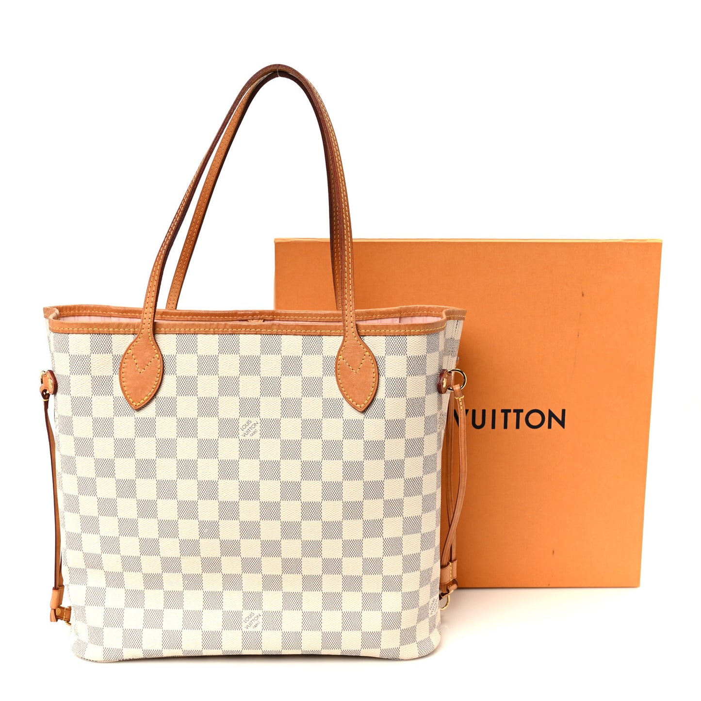 Damier Azur Neo Neverfull MM Rose Ballerine