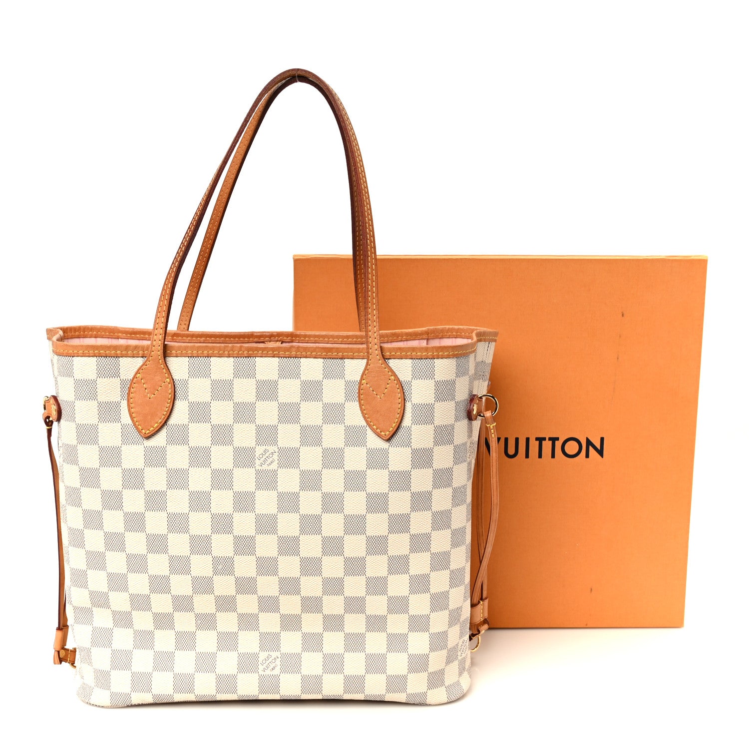 Louis Vuitton Damier Azur Neo Neverfull MM Rose Ballerine 15 of 15