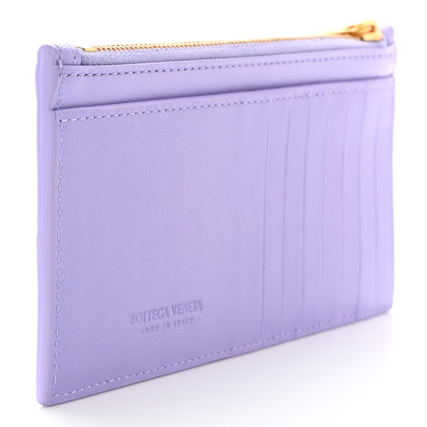 Nappa Maxi Intrecciato Large Zip Wallet Lavender