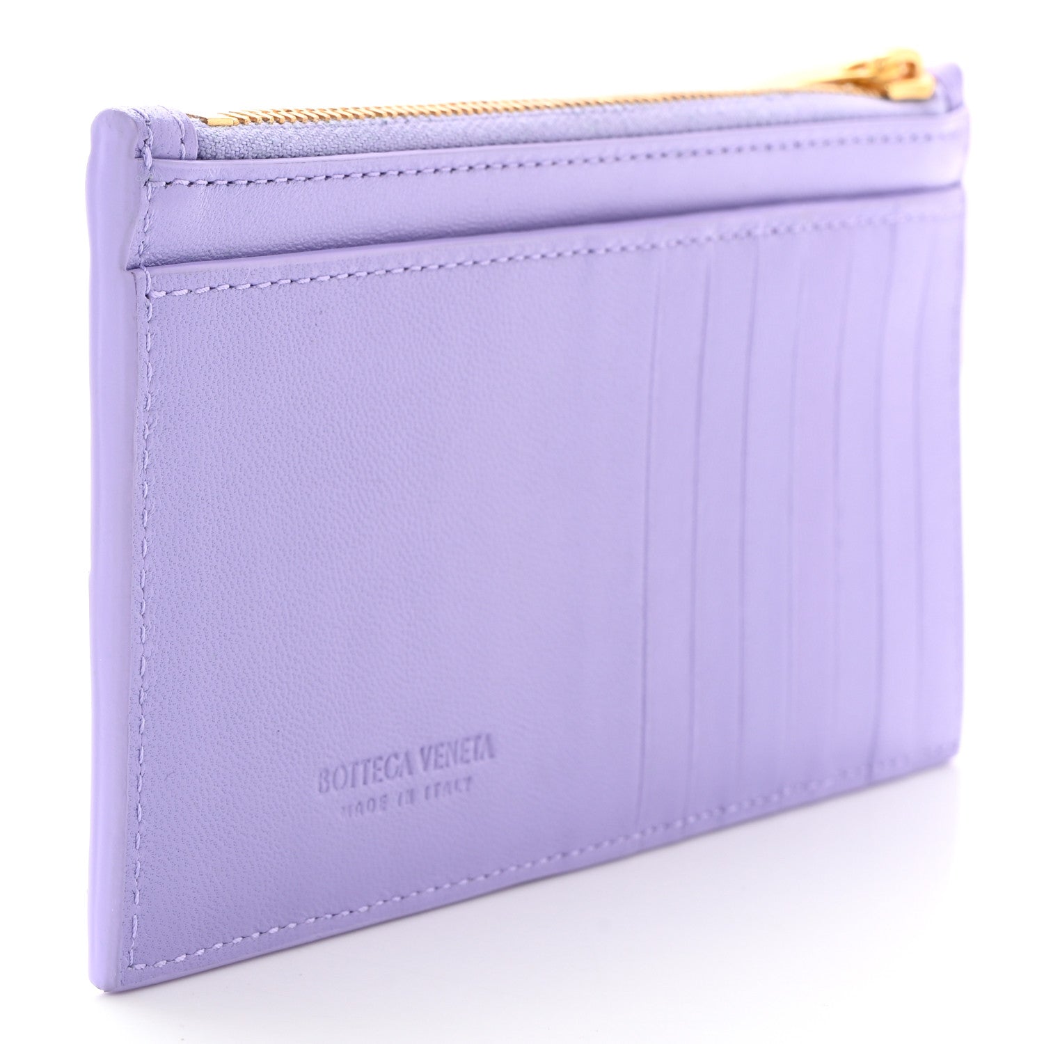 Bottega Veneta Nappa Maxi Intrecciato Large Zip Wallet Lavender 3 of 6