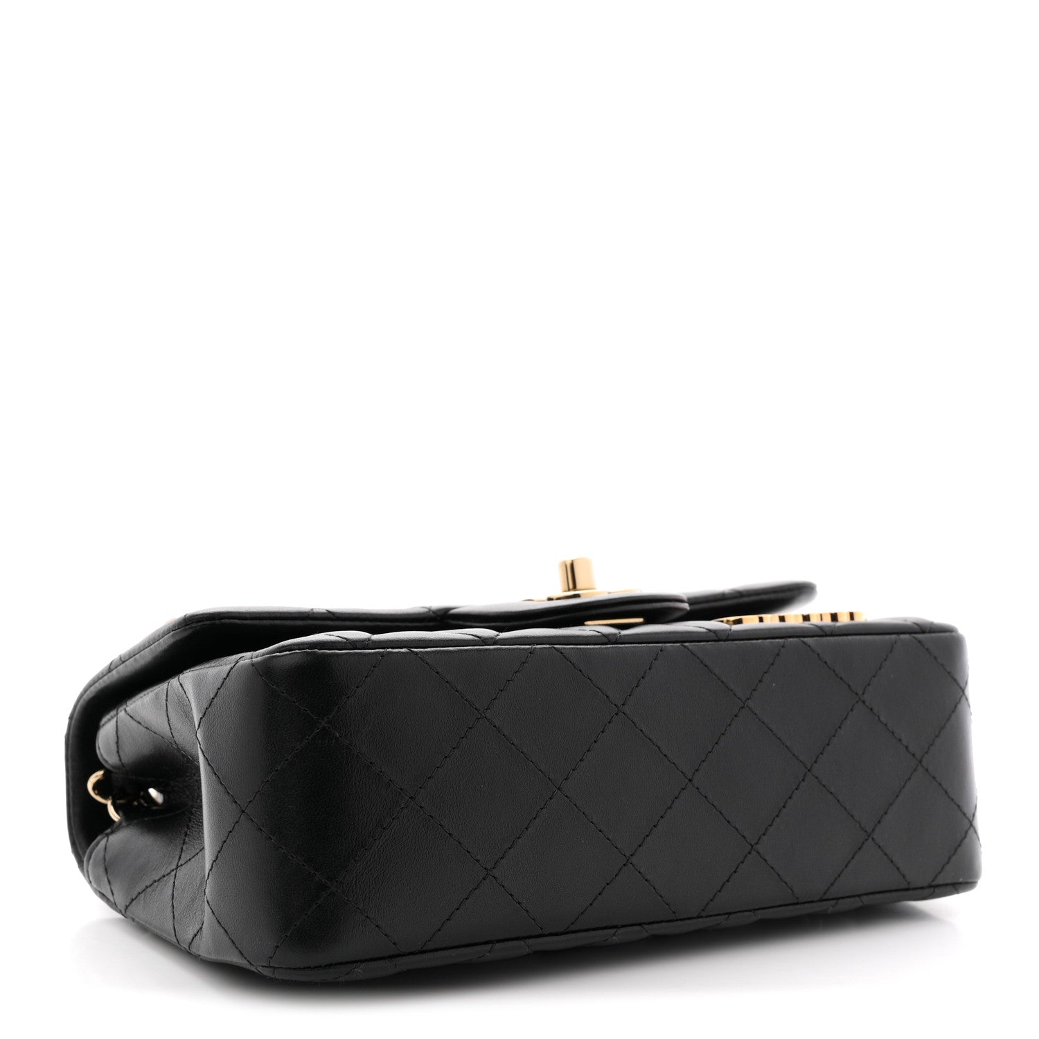 Chanel Lambskin Quilted Hollywood Charms Mini Rectangular Flap Black 4 of 11
