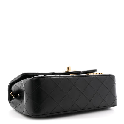 Chanel Lambskin Quilted Hollywood Charms Mini Rectangular Flap Black 4 of 11