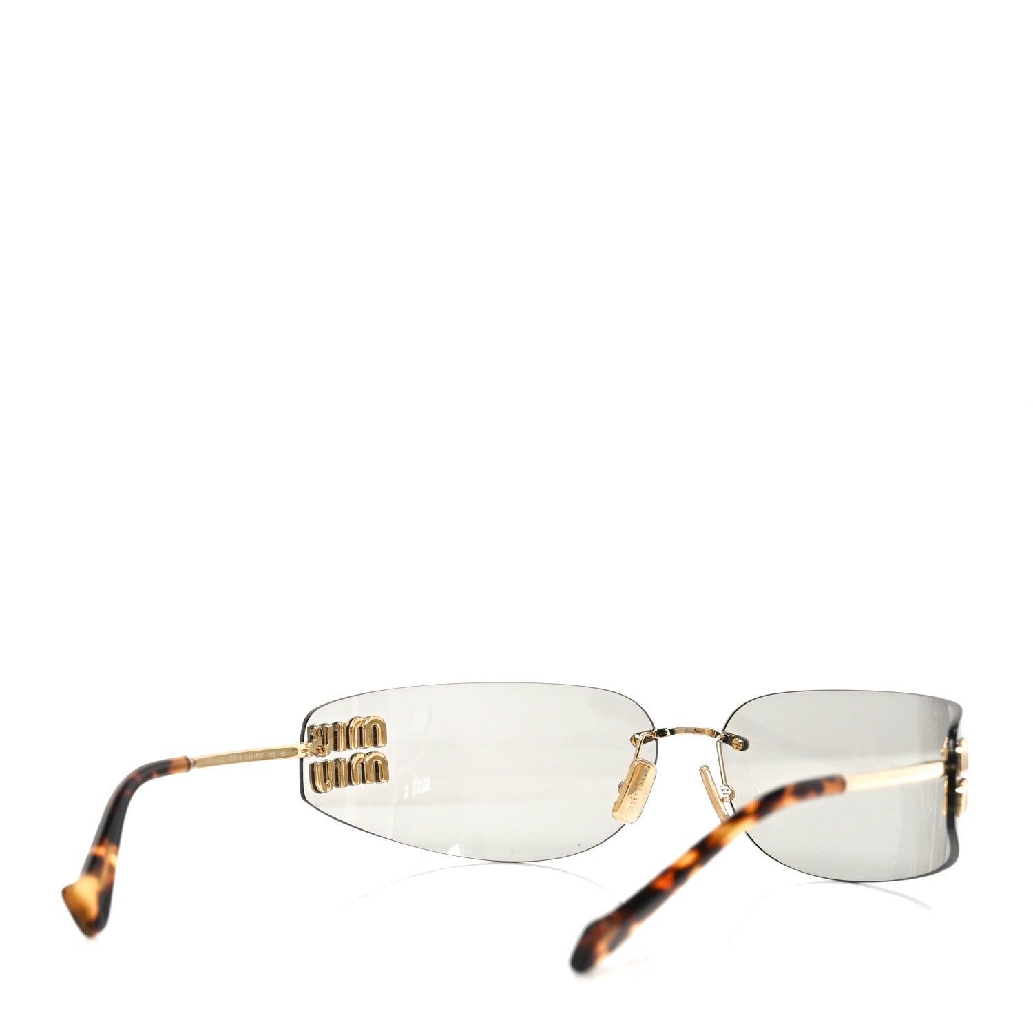 Miu Miu Metal Aube Sunglasses SMUA51 Gold Light Grey 4 of 6