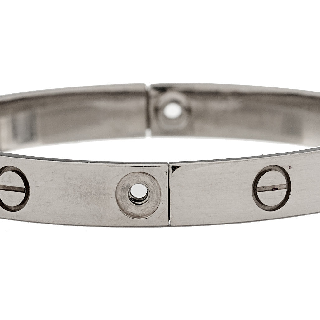 Cartier 18K White Gold LOVE Bracelet 16 4 of 11