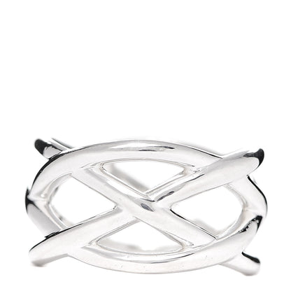 Tiffany Sterling Silver Weave Ring 56 7.5 1 of 5