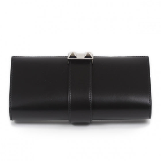 Box Leather Medor Clutch Black