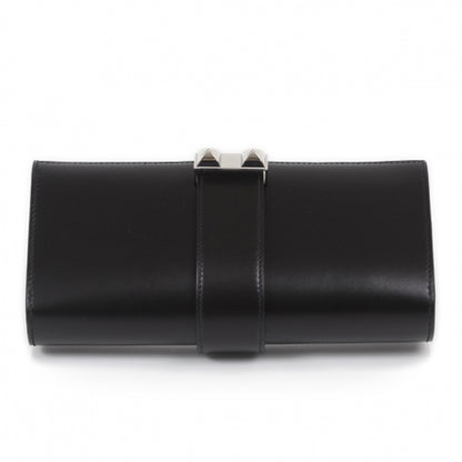 Hermes Box Leather Medor Clutch Black 3 of 11