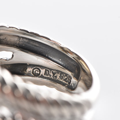 David Yurman Sterling Silver Diamond Champagne Citrine 11mm Albion Ring 49 5 5 of 5