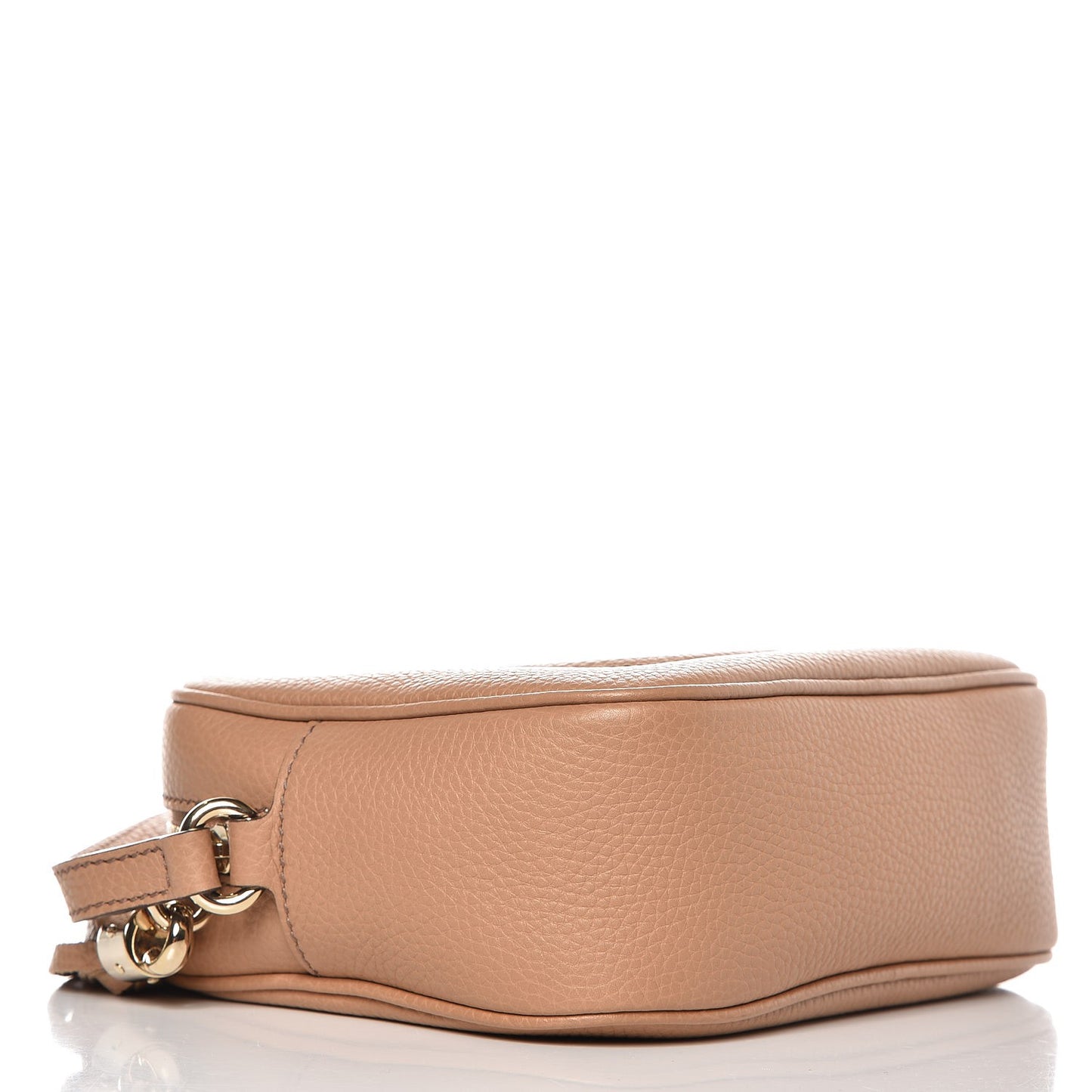 Pebbled Calfskin Small Soho Disco Bag Rose Beige