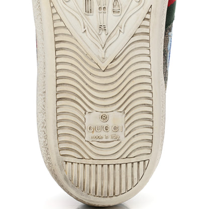 Gucci GG Supreme Monogram Flora Web Womens Ace Sneakers 38 Beige Multicolor Rosso 6 of 16