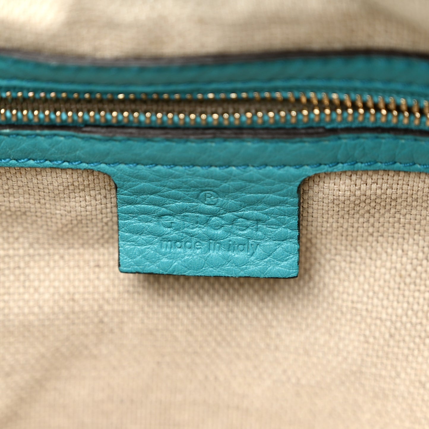 Pebbled Calfskin Medium Soho Chain Shoulder Bag Teal