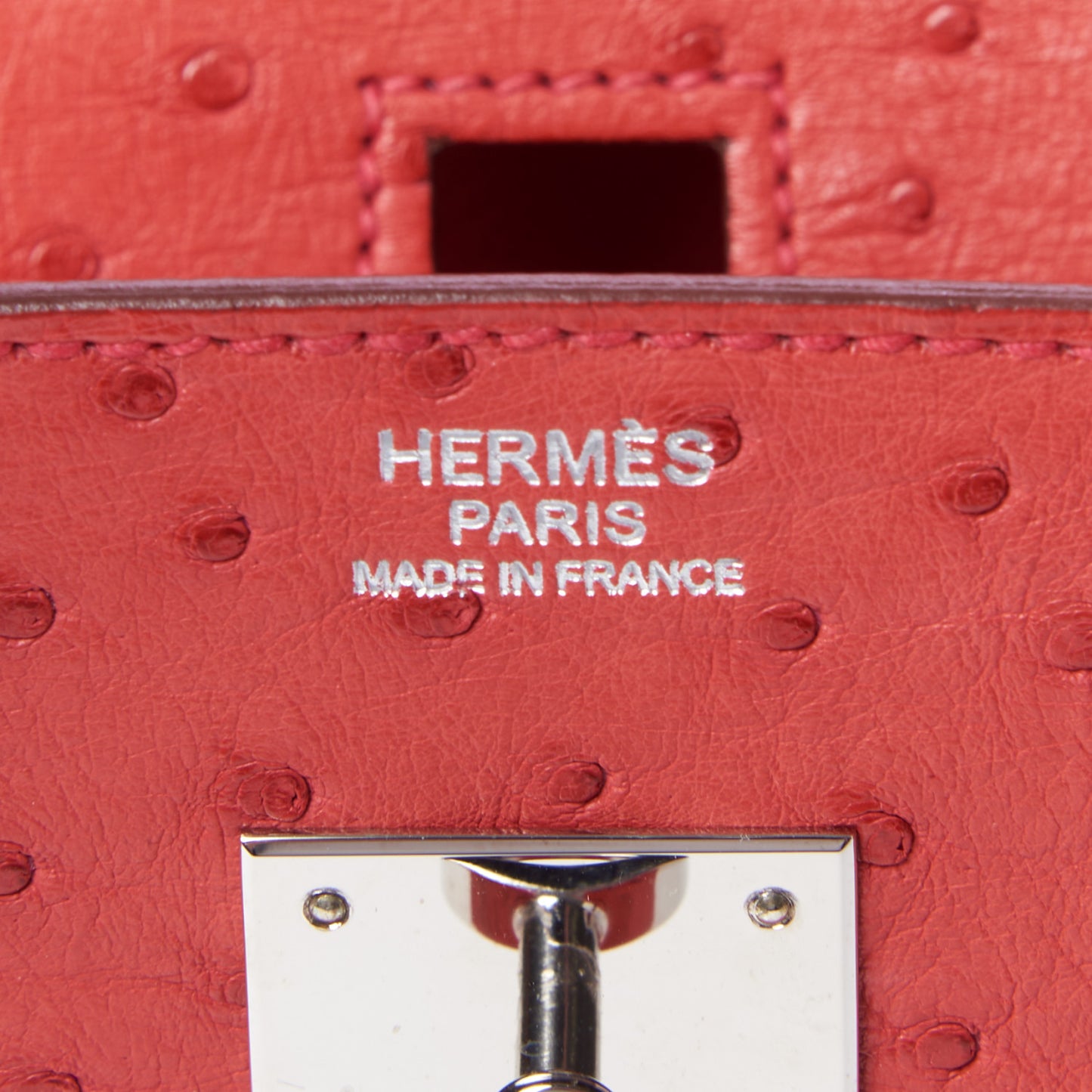 Ostrich Birkin 30 Bougainvillea