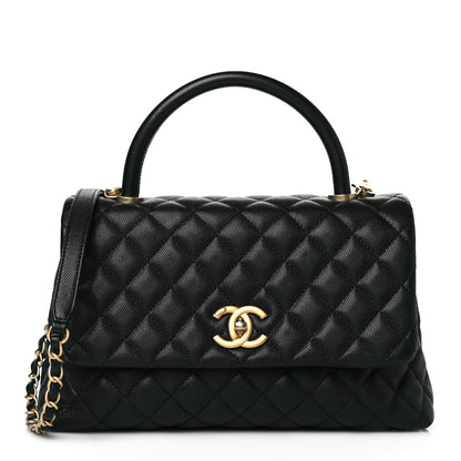 Chanel Caviar Quilted Small Coco Handle Flap Black 1 of 10