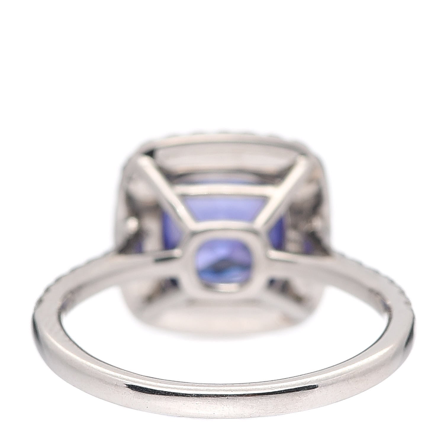 Tiffany Platinum Diamond 2.02ct Tanzanite Soleste Ring 53 6.25 4 of 5