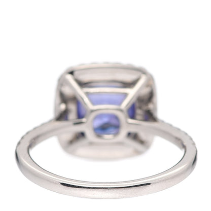 Tiffany Platinum Diamond 2.02ct Tanzanite Soleste Ring 53 6.25 4 of 5