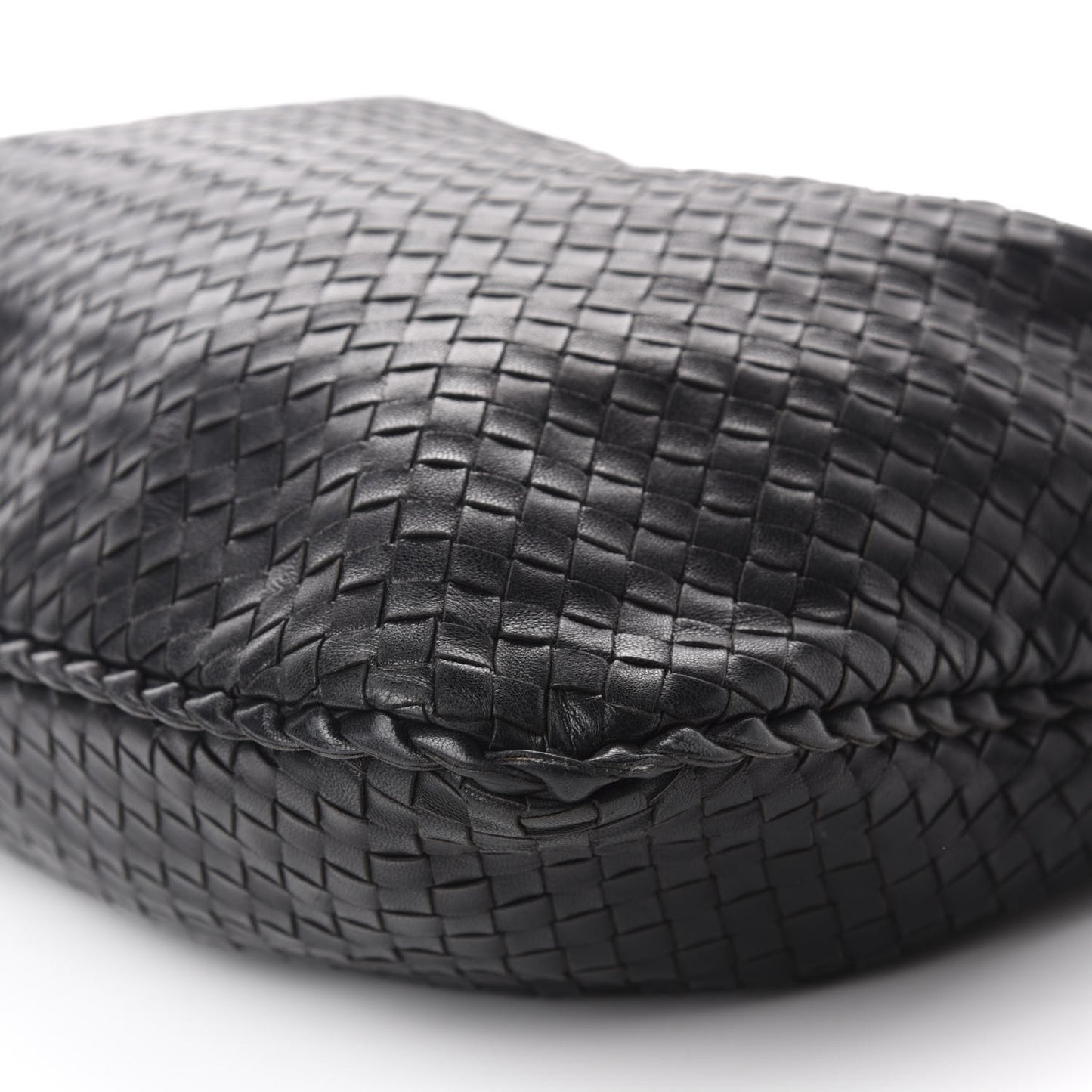 Nappa Intrecciato Veneta Hobo Black