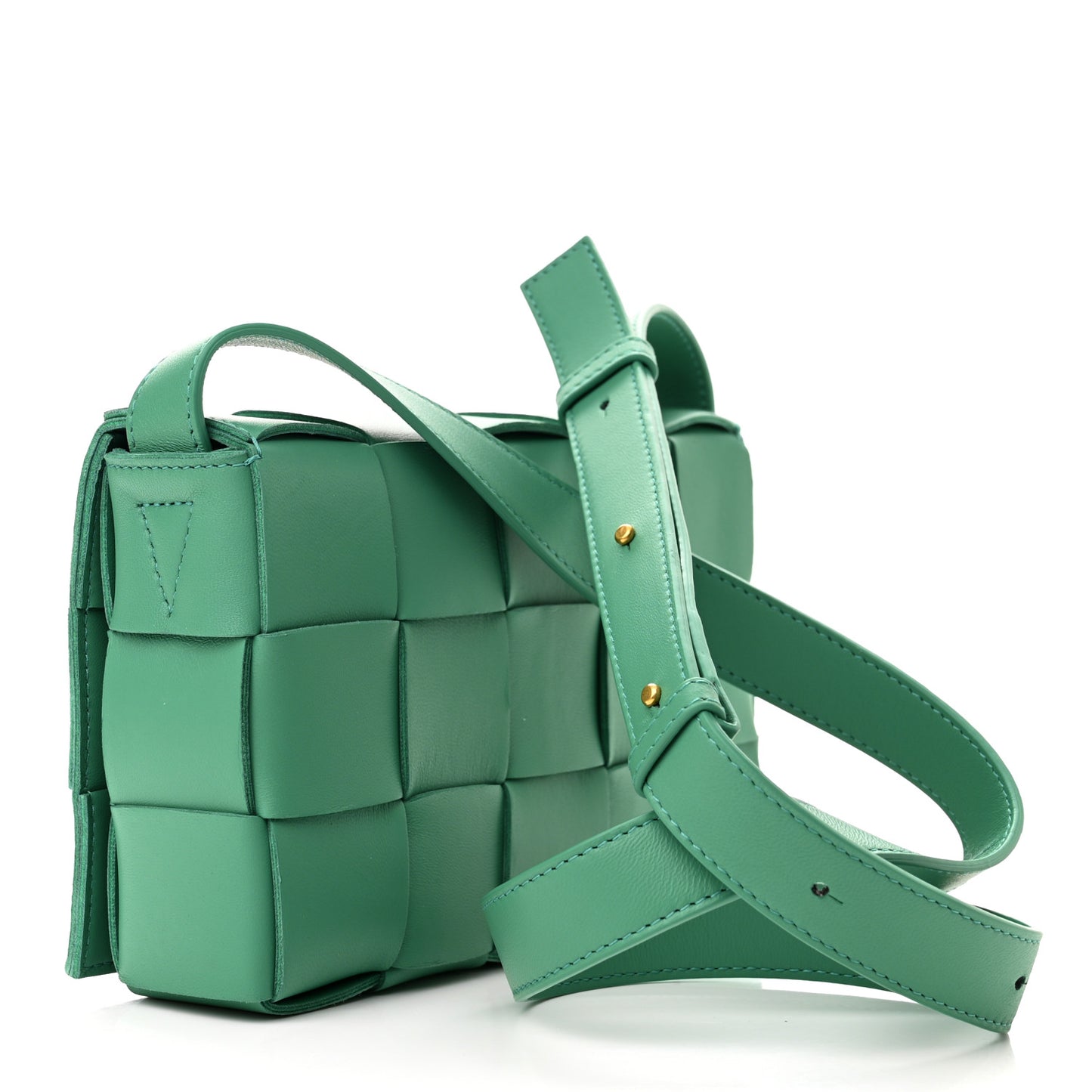 Lambskin Maxi Intrecciato Cassette Crossbody Bag Mermaid
