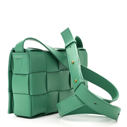 Bottega Veneta Lambskin Maxi Intrecciato Cassette Crossbody Bag Mermaid 2 of 8