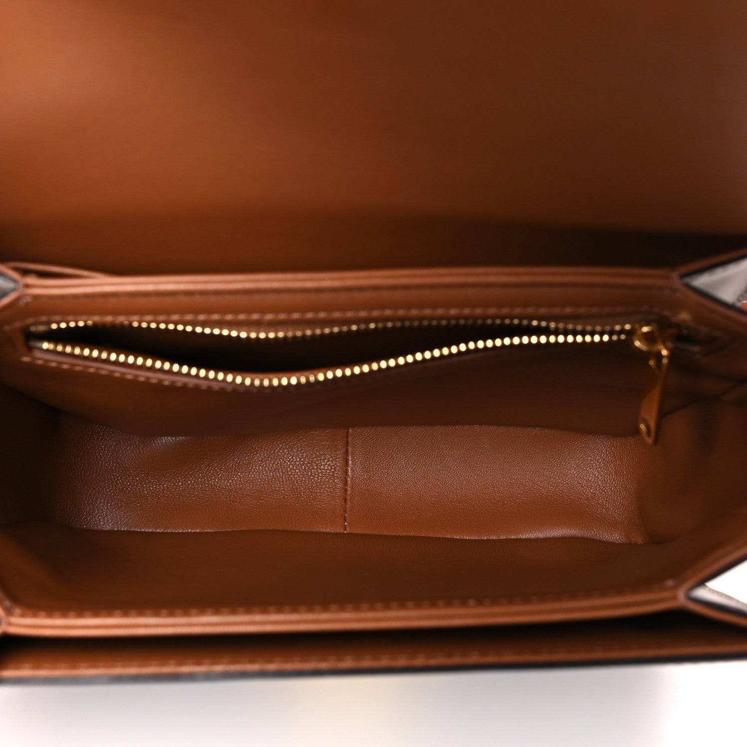 Celine Calfskin Triomphe Canvas Teen Triomphe Bag Tan 5 of 10