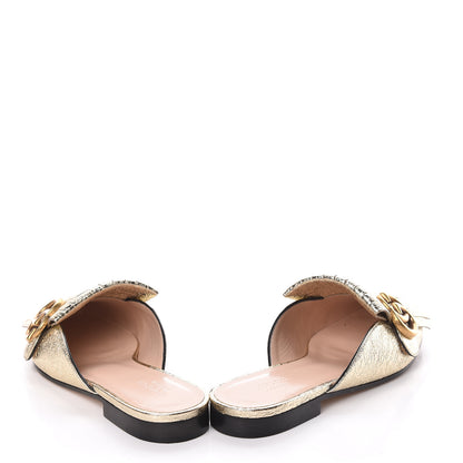 Gucci Galassia Womens GG Marmont Fringe Slippers 35.5 Platino 6 of 12