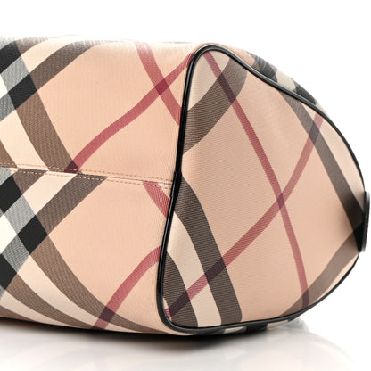 Burberry Supernova Check Patent Small Chester Bowling Bag Black 10 of 14