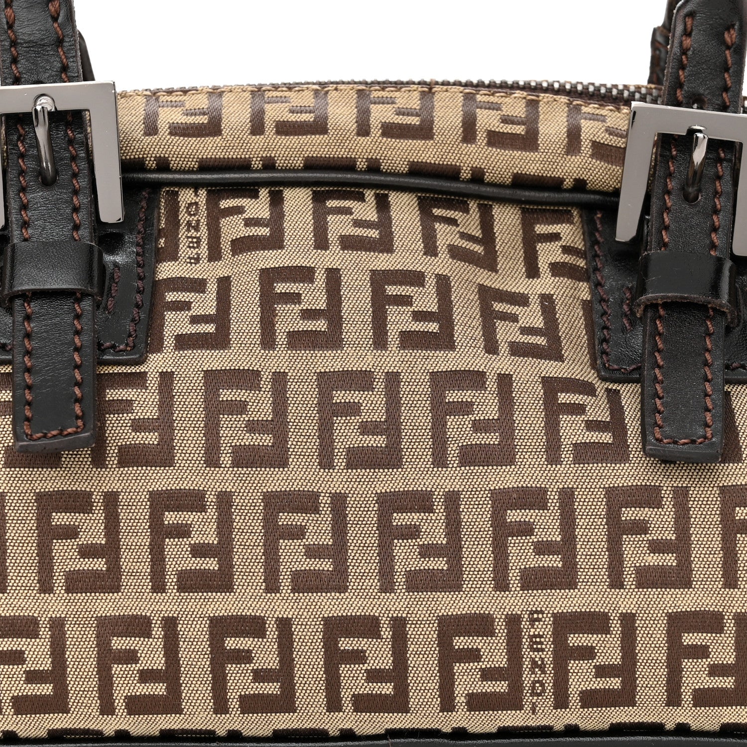 Fendi Zucchino Shoulder Bag Tobacco Moro 8 of 10