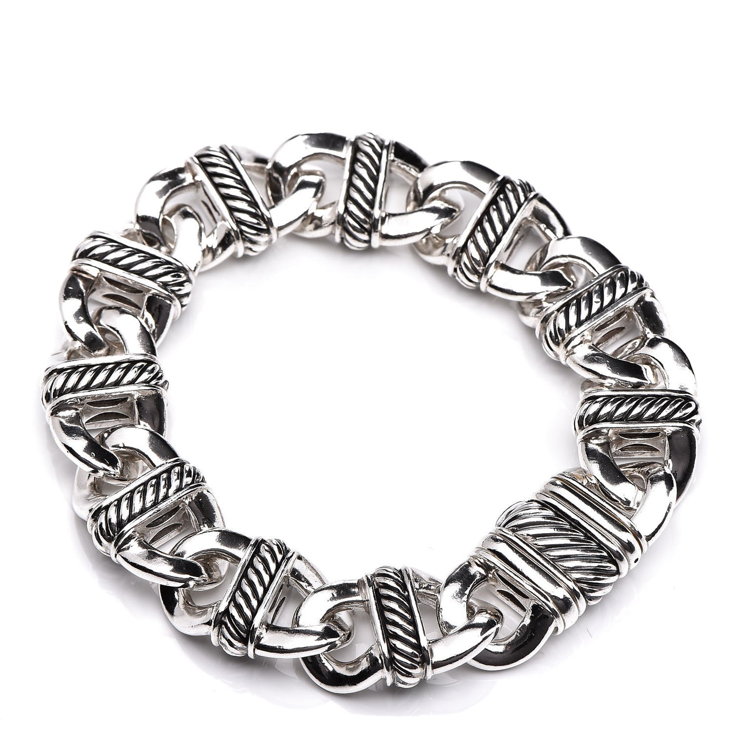 Sterling Silver 14mm Madison Cable Link Bracelet