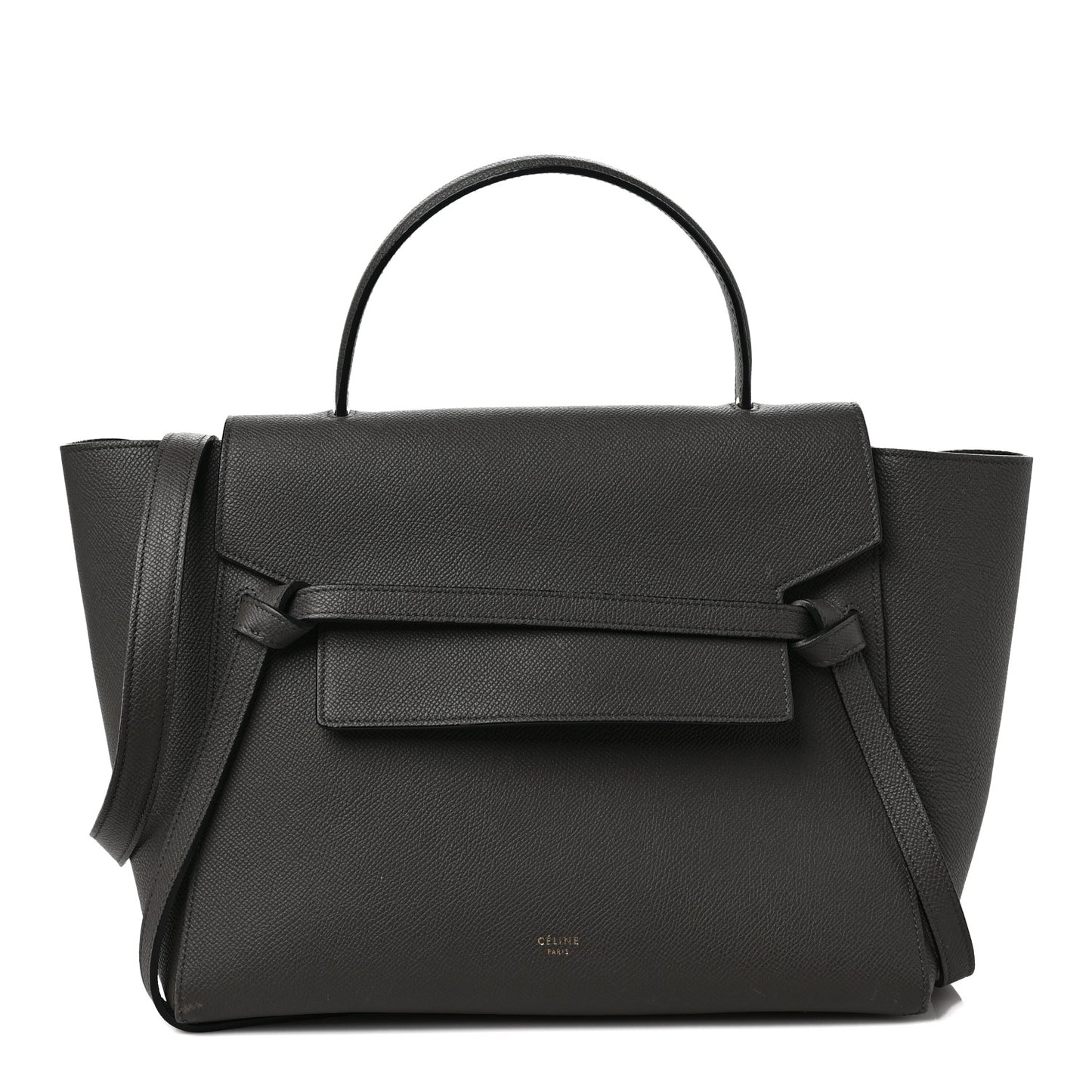 Grained Calfskin Mini Belt Bag Grey