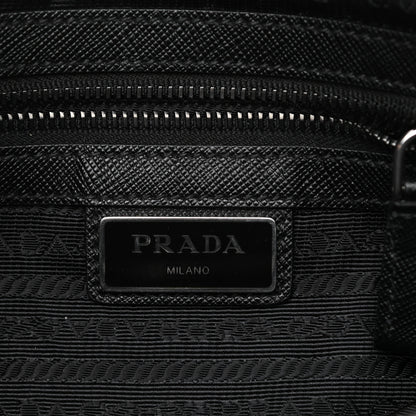Prada Tessuto Nylon Saffiano Messenger Bag Black Royal Marmo 6 of 10