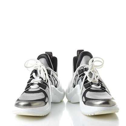 Louis Vuitton Calfskin Technical Nylon LV Archlight Sneaker 37 White 5 of 13
