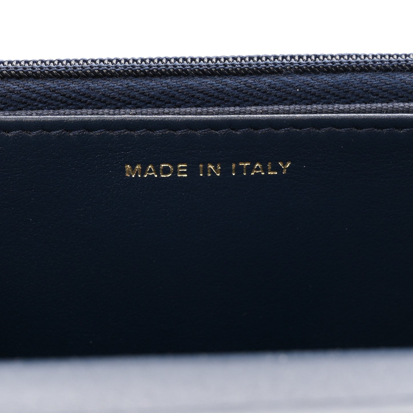 Denim Printed Wallet On Chain WOC Dark Blue