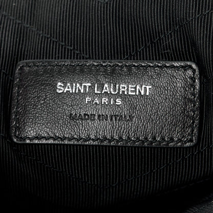 Saint Laurent Calfskin Matelasse Chevron Monogram A5 Wristlet Black 6 of 11