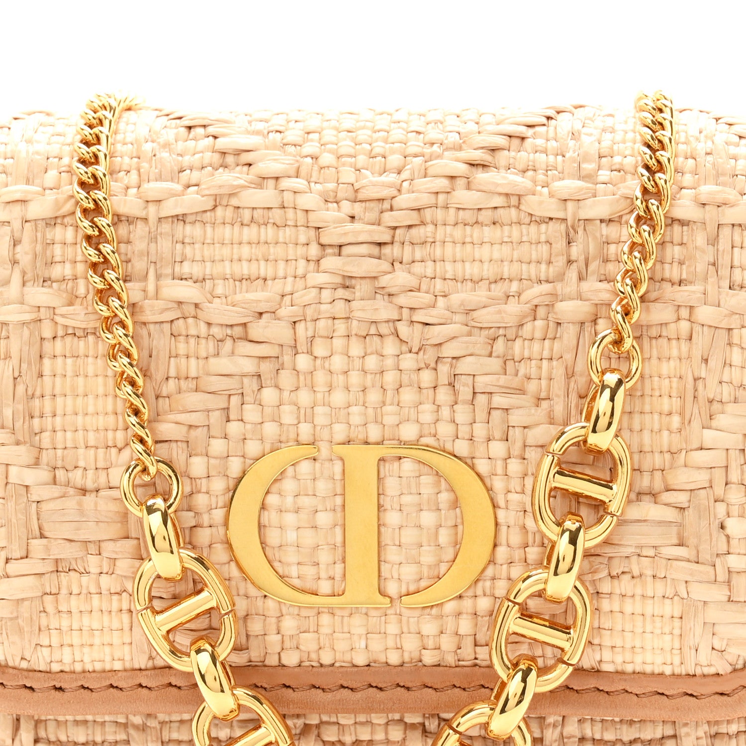 Christian Dior Raffia Cannage Phone Pouch Holder Natural 8 of 11