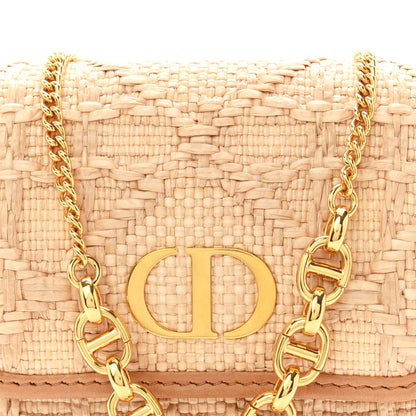 Christian Dior Raffia Cannage Phone Pouch Holder Natural 8 of 11