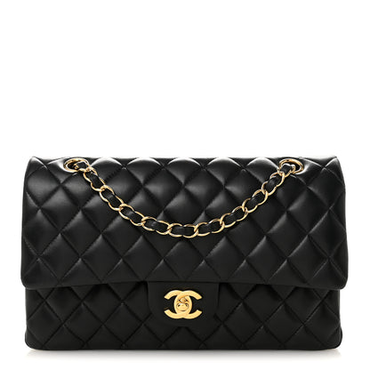 Chanel Lambskin Quilted Medium Double Flap Black 1 of 12