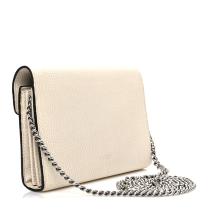 Gucci Dollar Calfskin Mini Dionysus Chain Wallet Mystic White 2 of 10