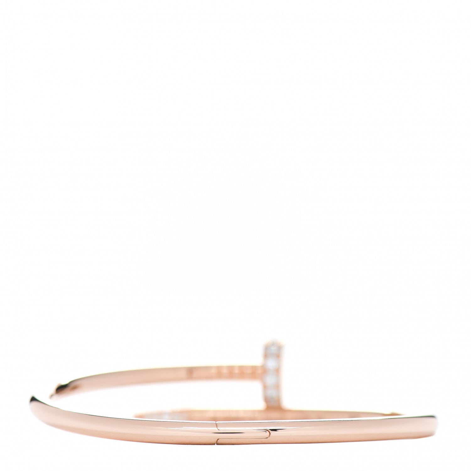Cartier 18K Pink Gold Diamond Juste Un Clou Bracelet 16 2 of 4