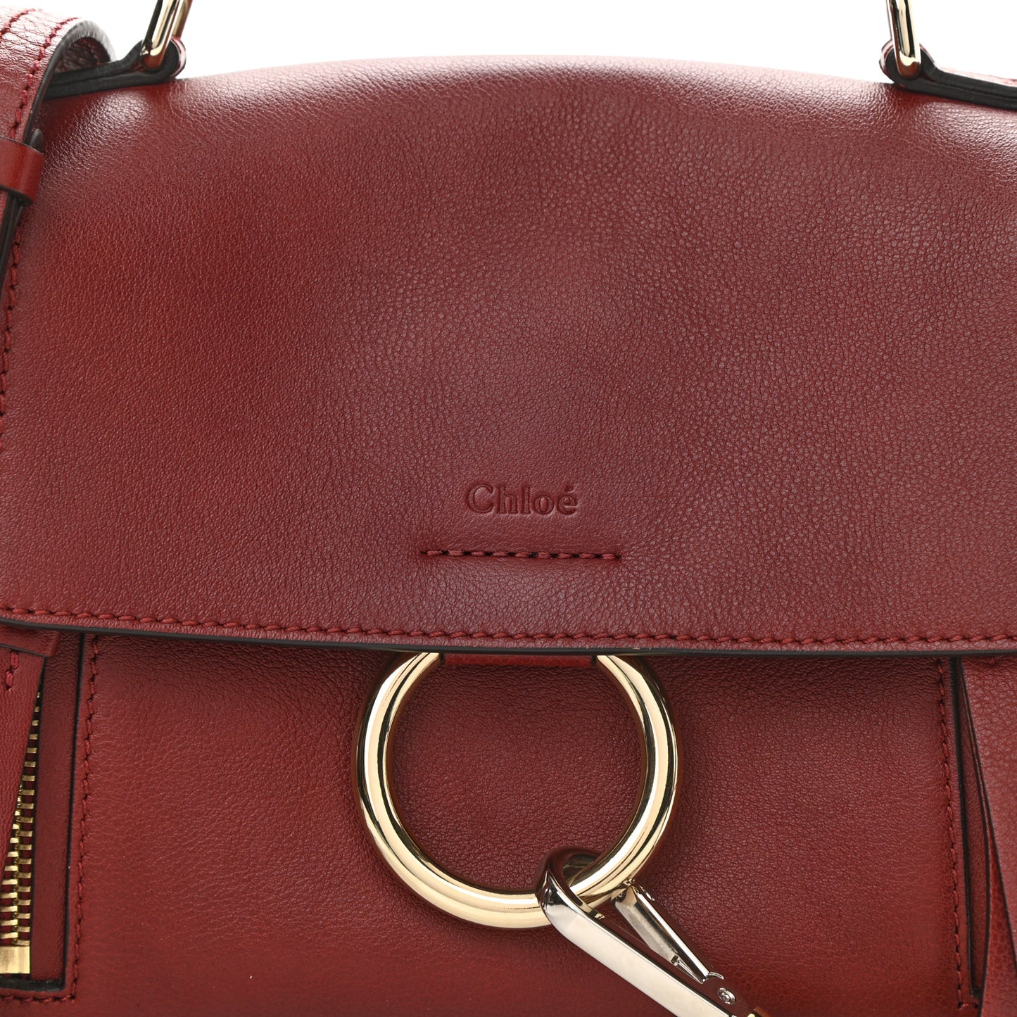 Calfskin Mini Faye Day Shoulder Bag Sienna Red