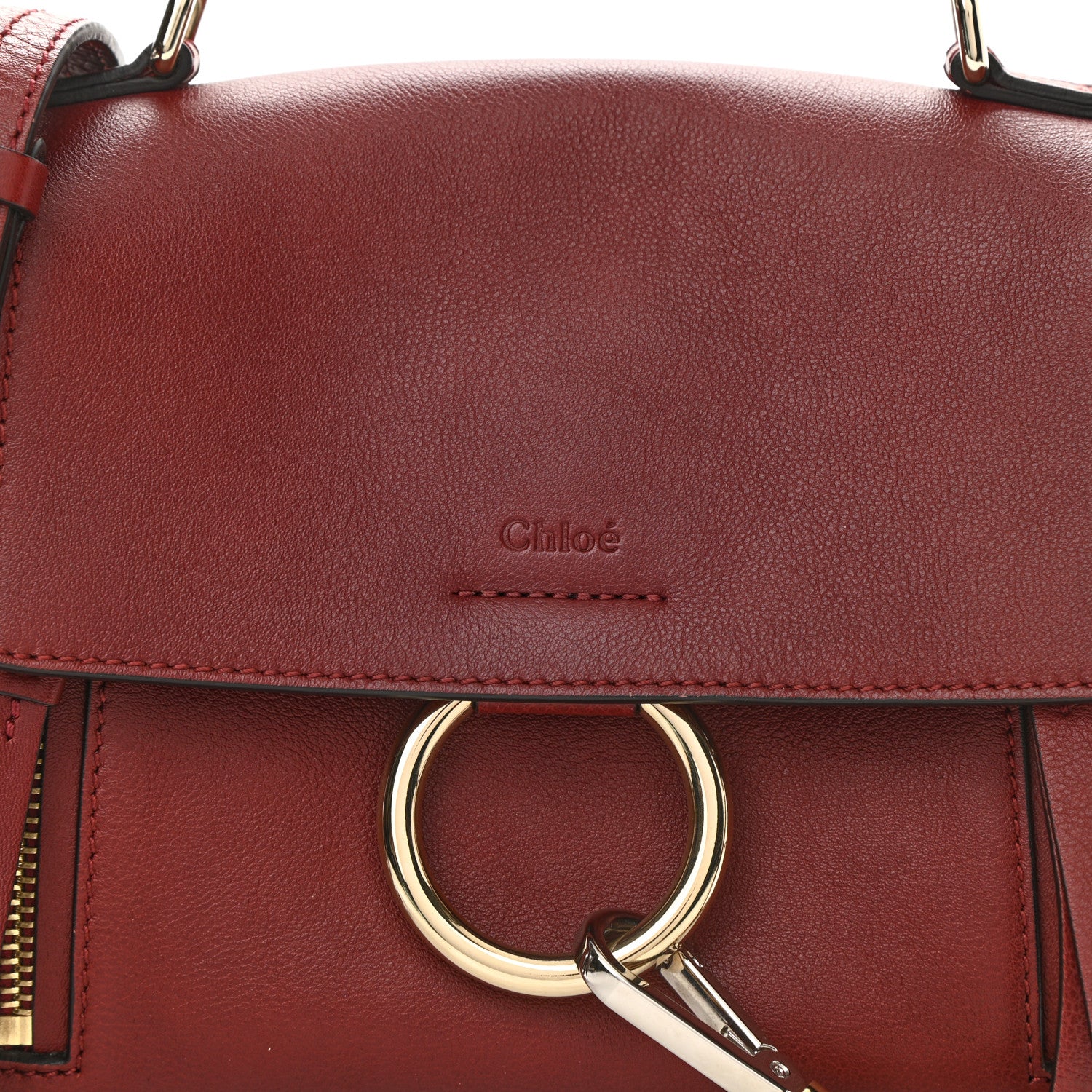 Chloe Calfskin Mini Faye Day Shoulder Bag Sienna Red 8 of 8