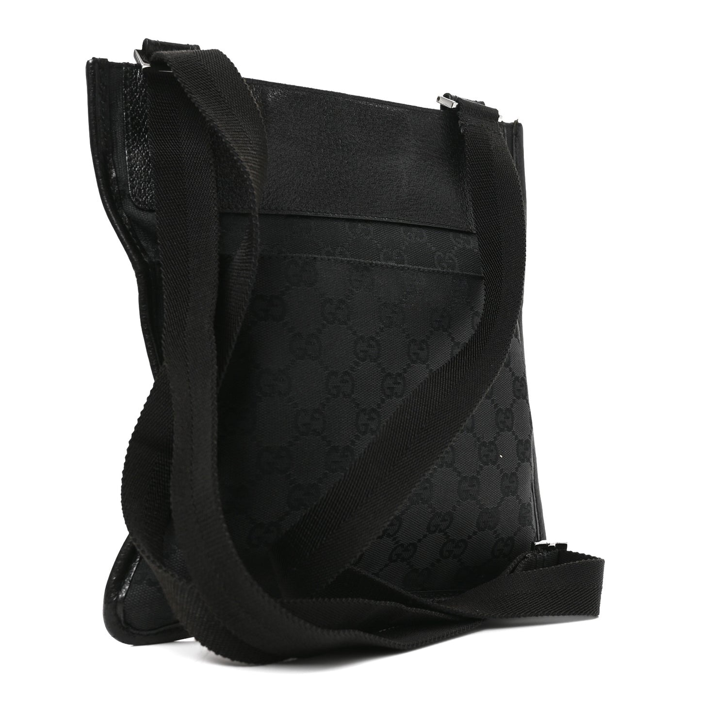 GG Monogram Messenger Crossbody Bag Black