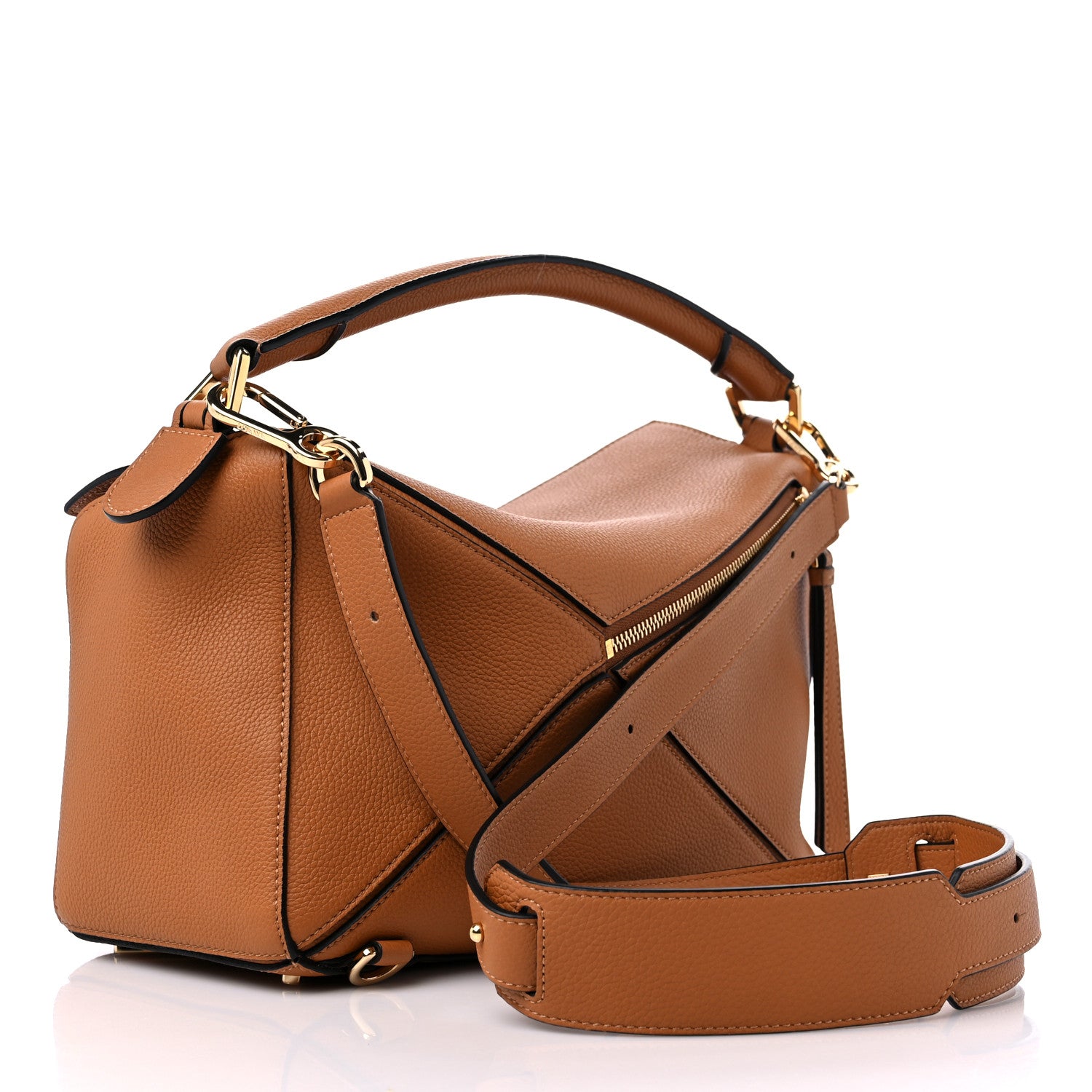 Loewe Soft Grained Calfskin Medium Puzzle Bag Light Caramel 3 of 8