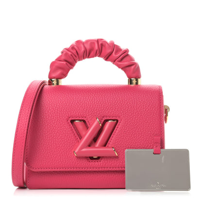 Louis Vuitton Taurillon Smooth Calfskin Scrunchie Twist One Handle PM Pondichery Pink 1 of 8