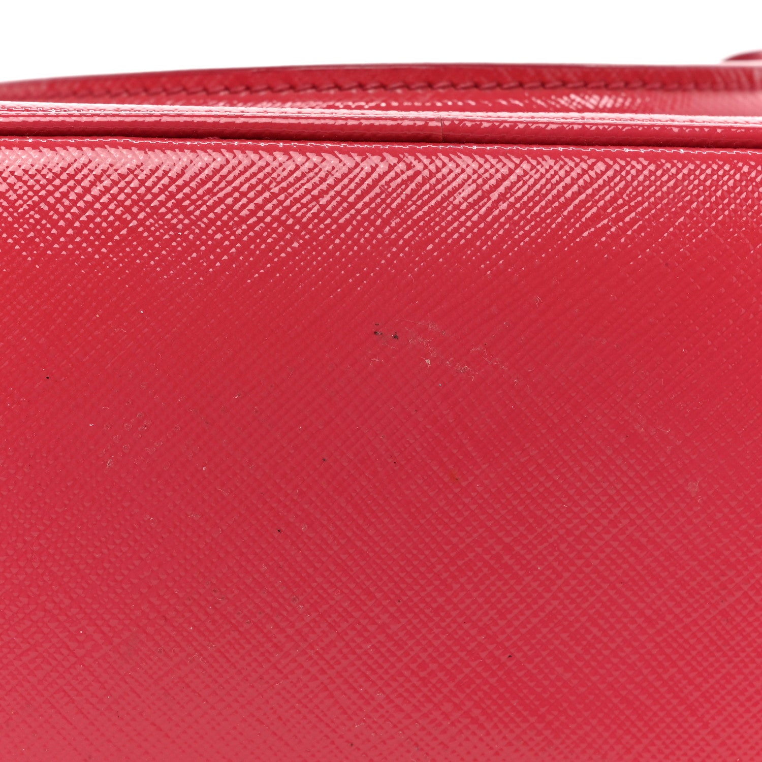 Prada Saffiano Vernice Small Galleria Double Zip Tote Peonia 25 of 26