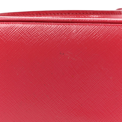 Prada Saffiano Vernice Small Galleria Double Zip Tote Peonia 25 of 26