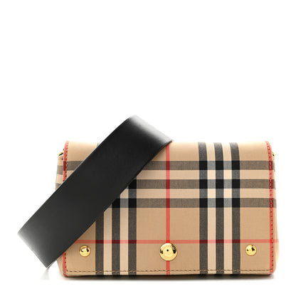 Burberry Vintage Check Hackberry Crossbody Bag Archive Beige Black 1 of 10