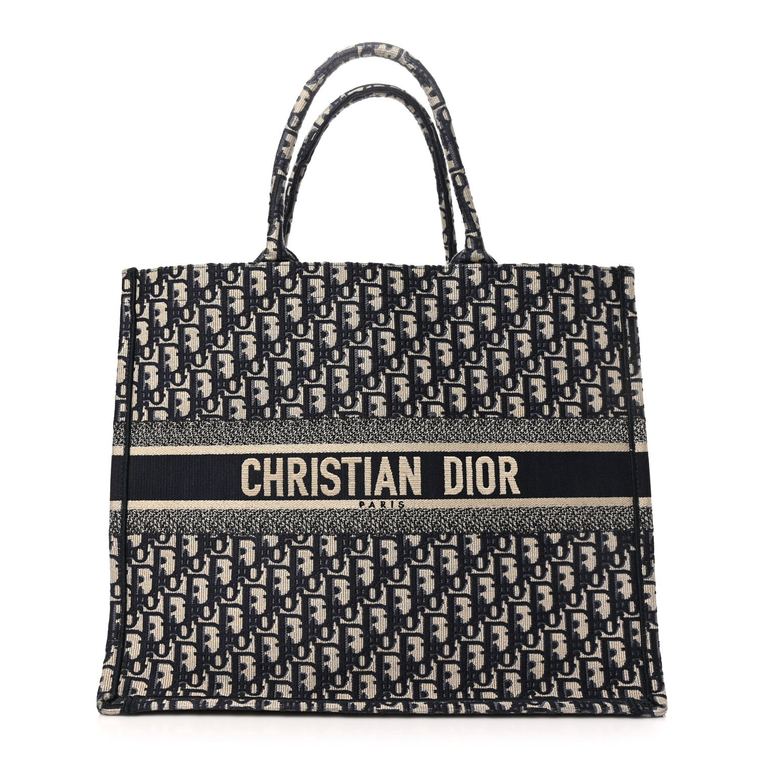 Christian Dior Oblique Large Book Tote Blue Multicolor 1 of 10